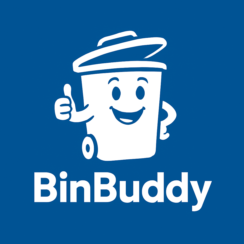 BinBuddy logo (smiling bin)